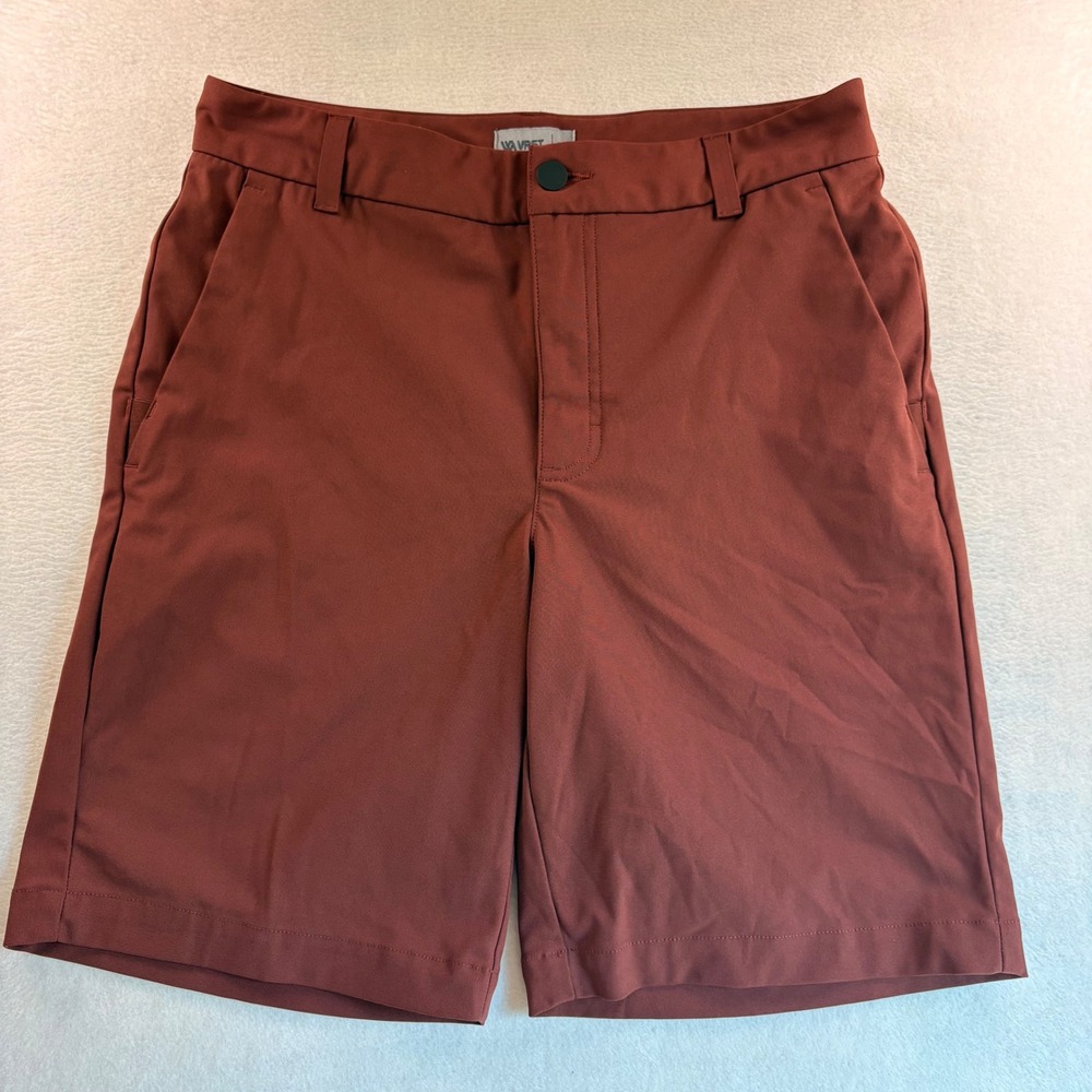 VRST Mens Limitless 8 Inch Chino Shorts Rust Brown Size 30 Performance Stretch